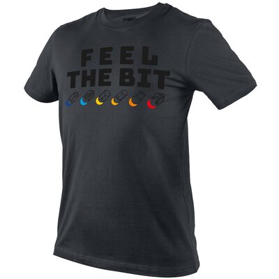 T-shirt z nadrukiem FEEL THE BIT 81-641 NEO, rozm. L (52)