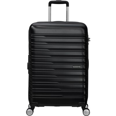 American Tourister Flashline - Spinner M, walizka, 67 cm, 69/75 l, czarny (Shadow Black), czarny (Shadow Black), Spinner M (67 cm - 69/75 L), Walizki i wózki