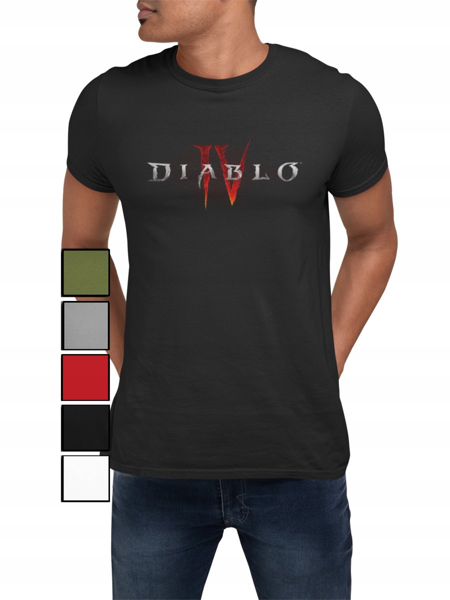 KOSZULKA T-SHIRT MĘSKA Z NADRUKIEM DLA FANA GRA DIABLO - L