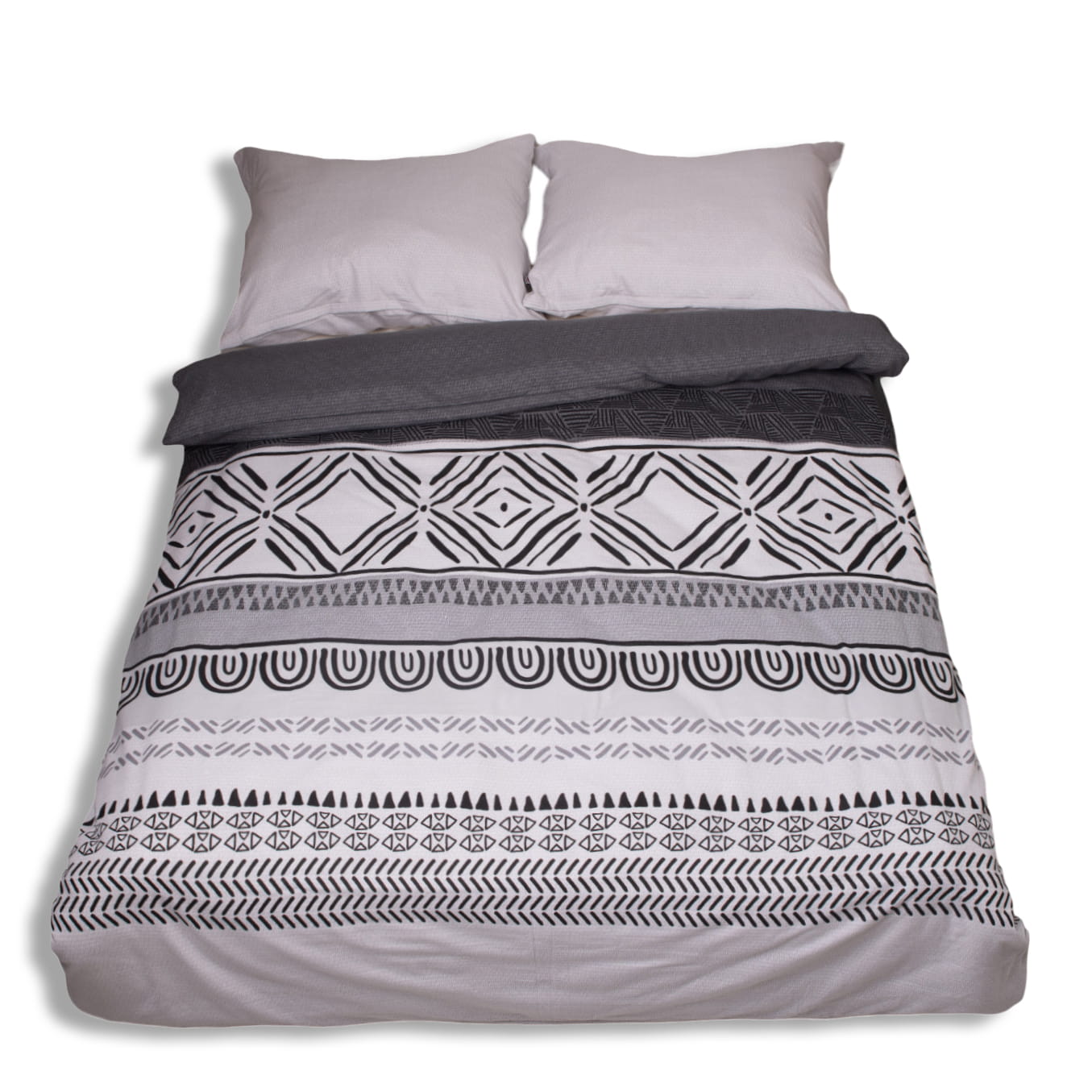 Szaro-biała pościel 160x200 flanelowa Flavetta 91A Matex