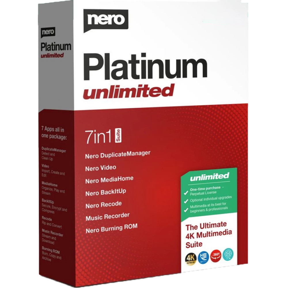 Nero Platinum Unlimited (1 urządzenie / Lifetime)