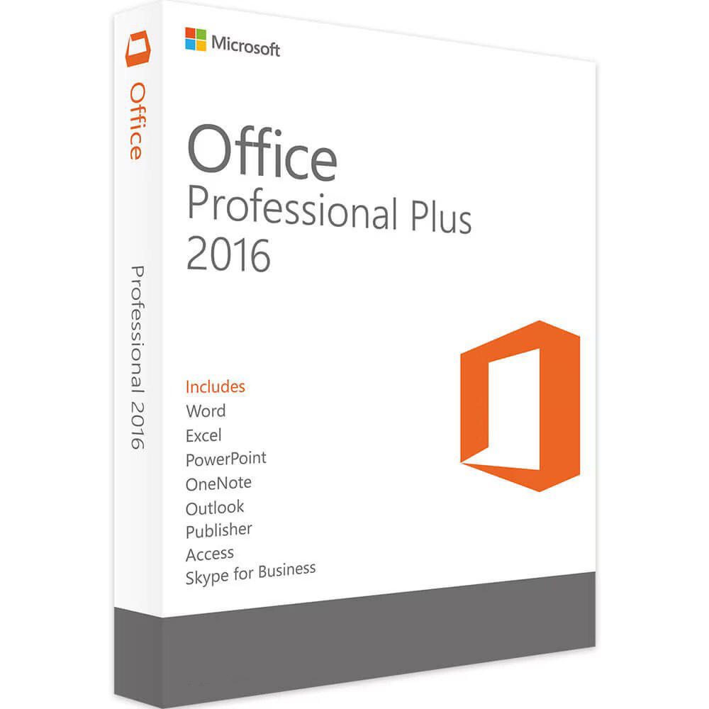 Microsoft Office 2016 Professional Plus (1 urządzenie) (Aktywacja online)