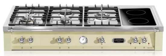 Płyta ceramiczno-gazowa LOFRA Range Top Dolcevita 120 AVORIO TRBI126/5C/Chrome