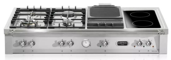 Płyta ceramiczno-gazowa LOFRA Range Top Dolcevita 120 ACCIAIO SATINATO TRS126/4BC/Chrome