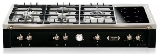 Płyta ceramiczno-gazowa LOFRA Range Top Dolcevita 120 NERO MATT TRNM126/5C/Bronze