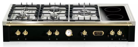 Płyta ceramiczno-gazowa LOFRA Range Top Dolcevita 120 NERO MATT TRNM126/5C