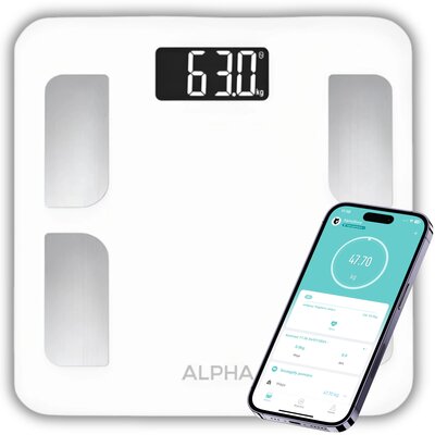 Waga Alpha Smart Scale Biały Max 180 kg Bmi
