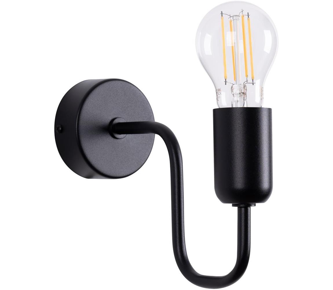 Sollux SL.1445 - Kinkiet VECTOR 1xE27/15W/230V czarny