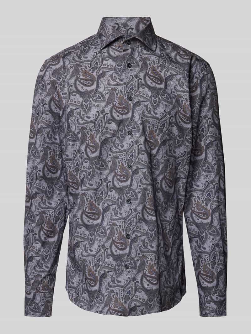 Koszula biznesowa o kroju regular fit z kołnierzykiem typu cutaway