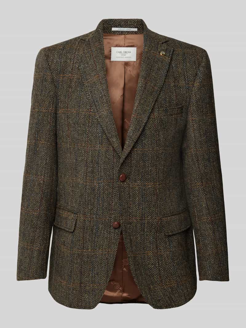 Marynarka na dwa guziki o kroju slim fit z żywej wełny model ‘Theo’