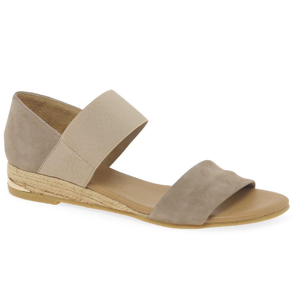 Pinaz Lara Espadryle Sandały damskie Zamszowe szaro-brązowy 6 Uk/39 Eu