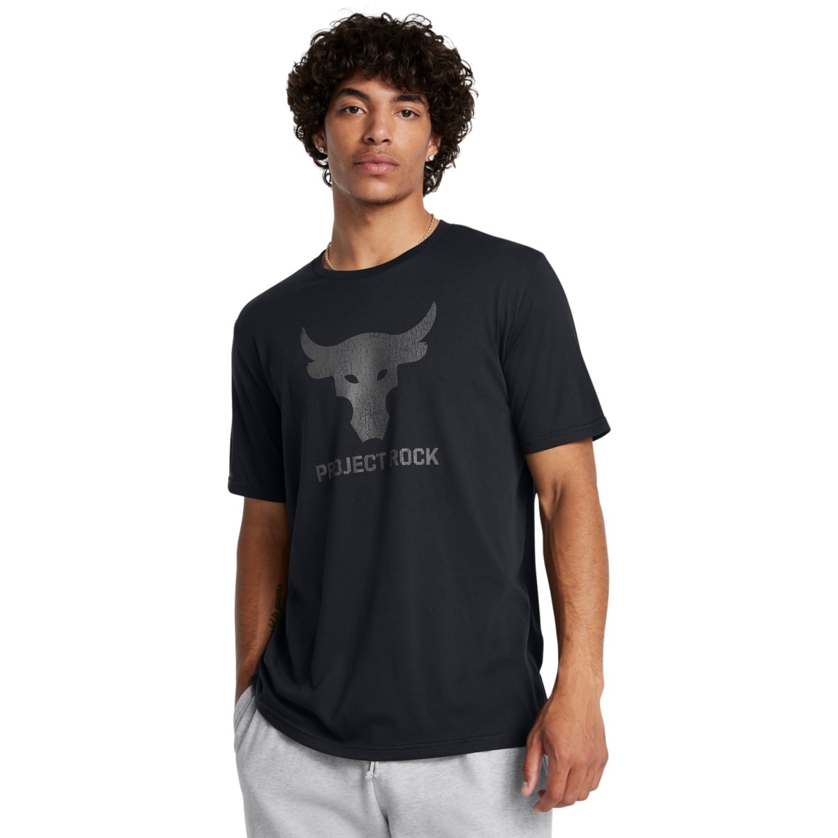 Męska koszulka treningowa Under Armour Project Rock Payoff Graphc Ss - czarna - UNDER ARMOUR