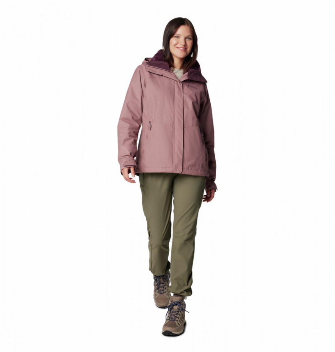 Damska kurtka trekkingowa Columbia Women\'s Bugabo III Fleece Interchange Jacket - różowa - COLUMBIA