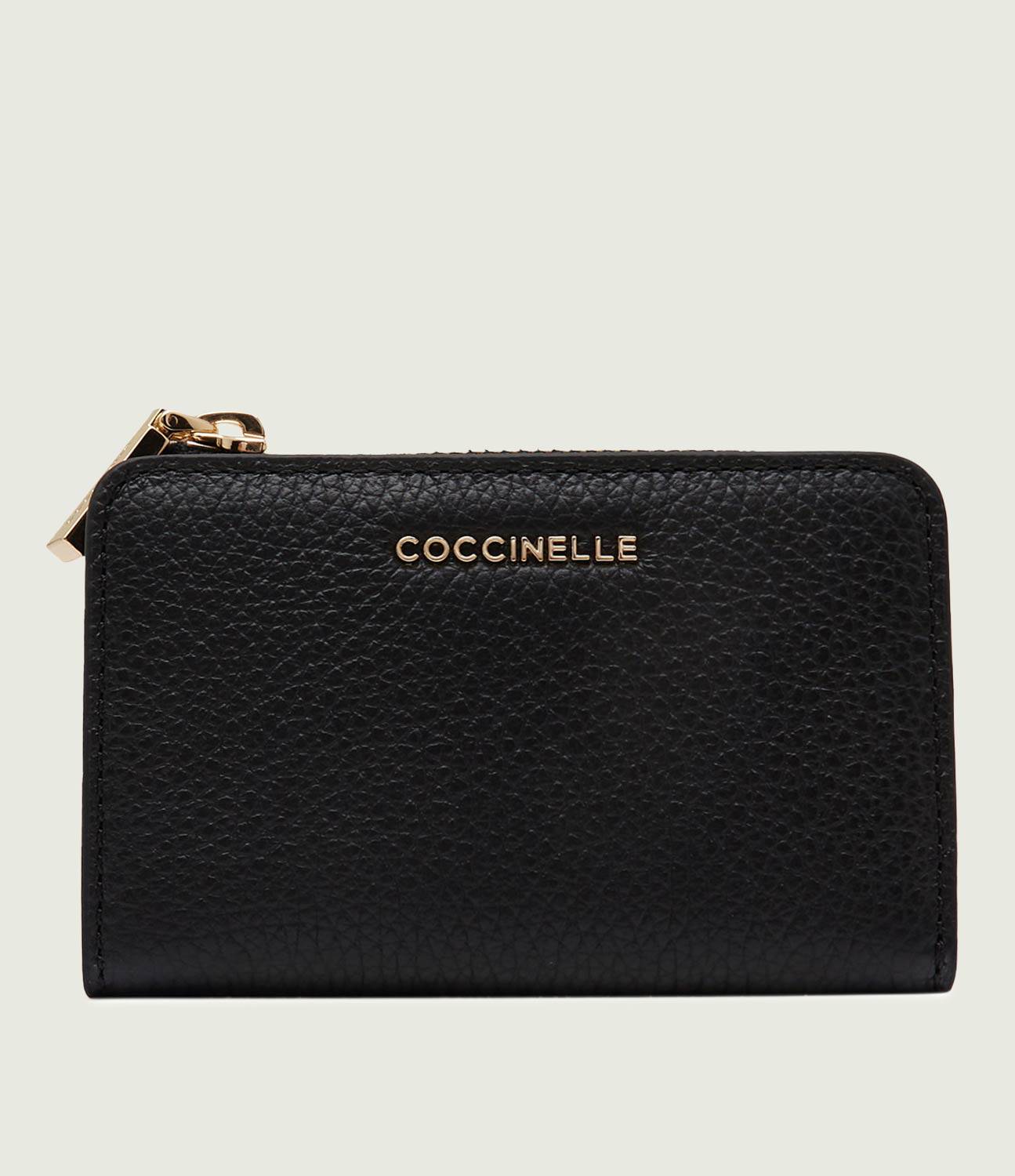Coccinelle Skórzany portfel NOIR