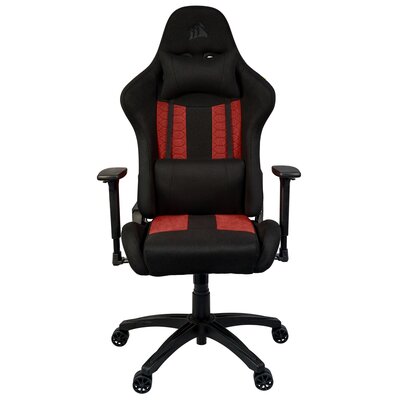 Fotel CORSAIR TC100 Relaxed Leatherette Czarno-Czerwony