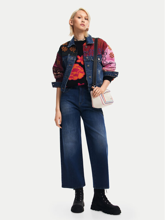 Desigual Kurtka jeansowa Madrid 24WWED15 Kolorowy Regular Fit