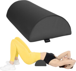 Półwałek rehabilitacyjny 60x30x15 do ćwiczeń i masażu 4Fizjo - pianka wysokiej jakości, pokrowiec zapinany na suwak