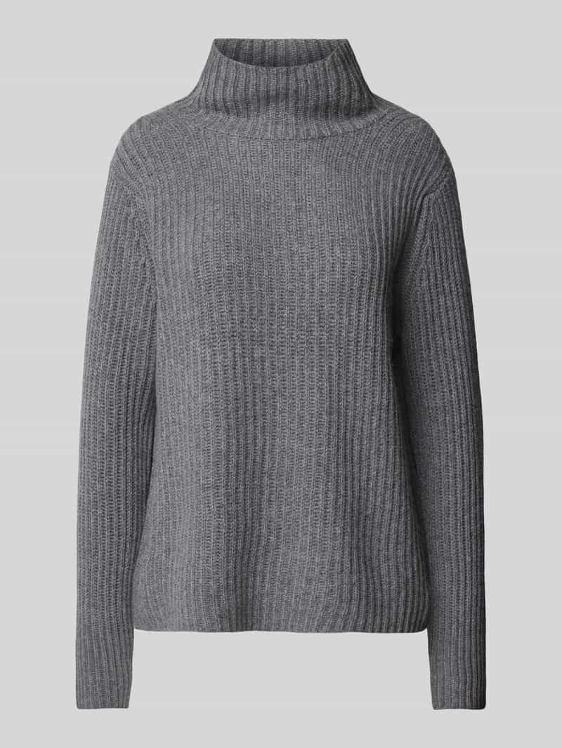 Sweter z dzianiny z kaszmiru ze stójką