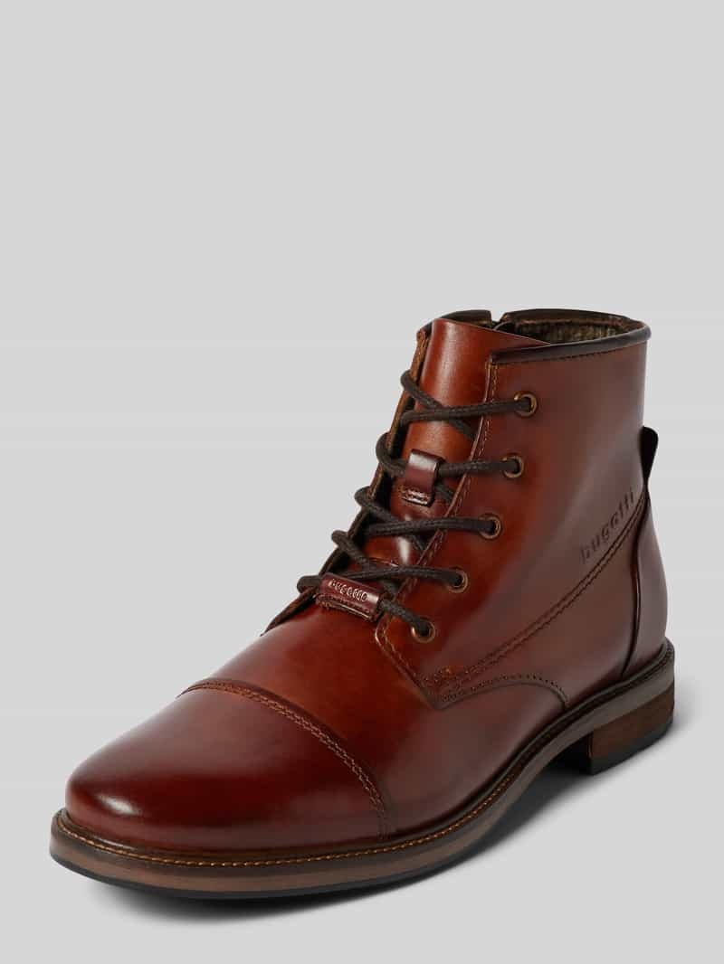 Buty skórzane z napisem z logo model ‘Marcello’