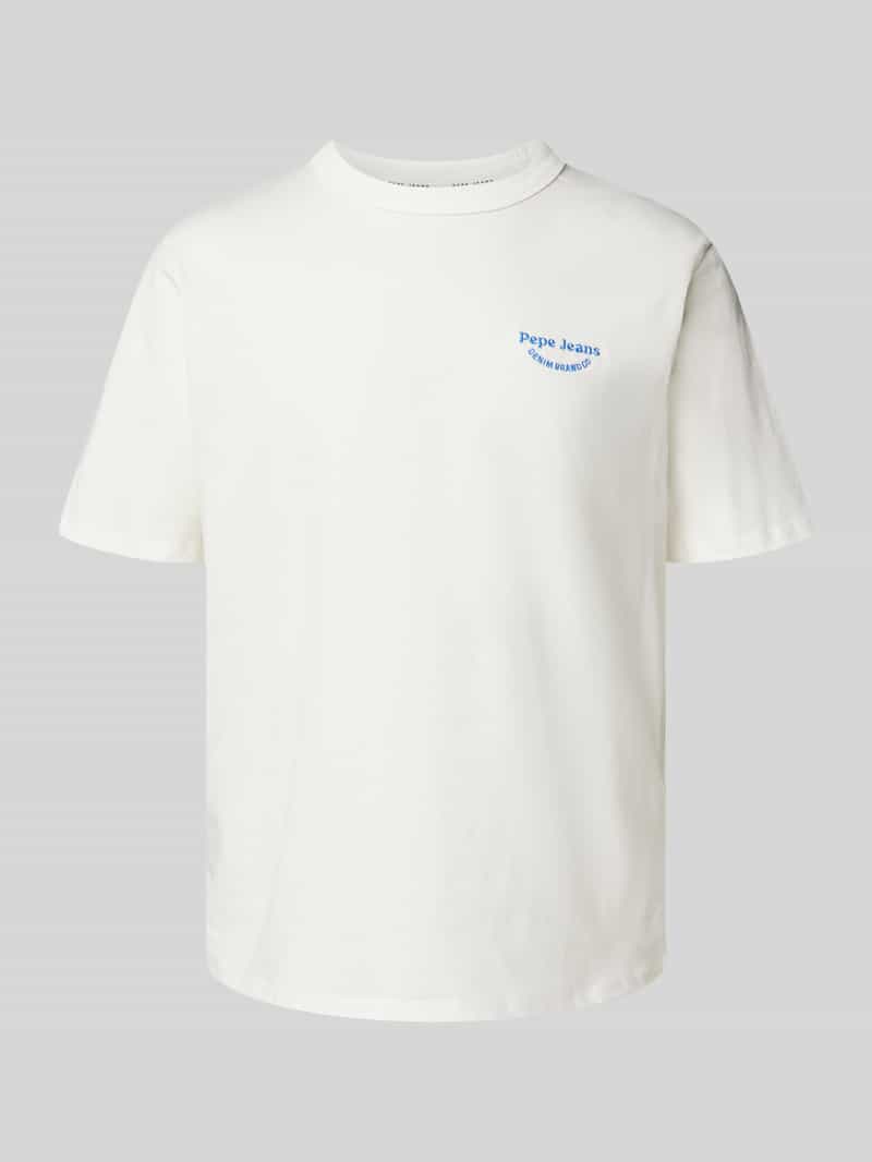 T-shirt z wyhaftowanym logo model ‘Aris’