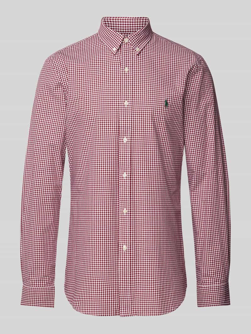 Koszula casualowa o kroju slim fit z kołnierzykiem typu button down