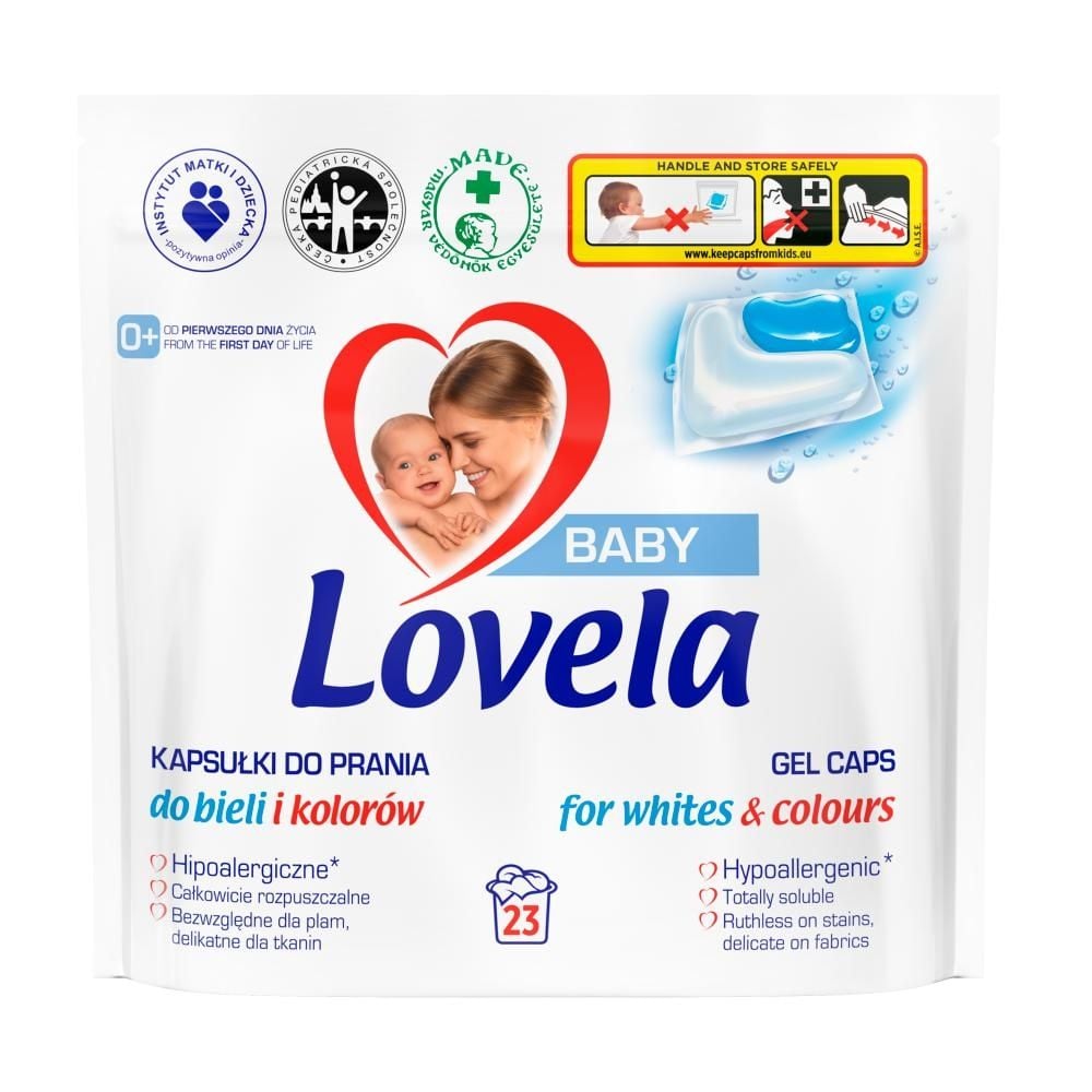 Lovela Baby Hipoalergiczne kapsułki do prania do bieli i kolorów 460 g (23 prania)