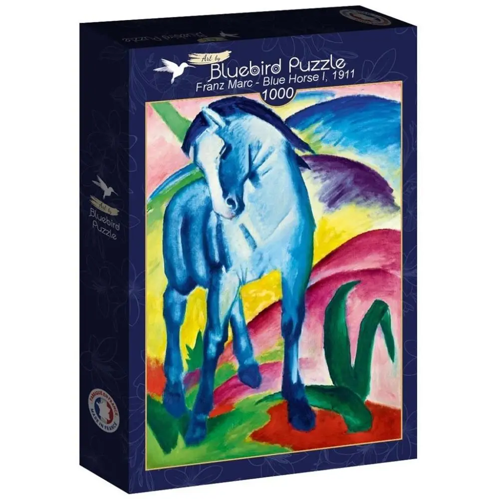 Puzzle 1000 Niebieski koń I , Franz Marc 1911 - Bluebird Puzzle