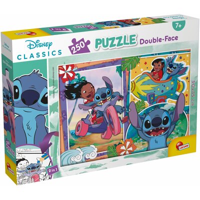 LILO I STITCH Puzzle 250 EL dwustronne kolorowanka 2w1 Lisciani 210583