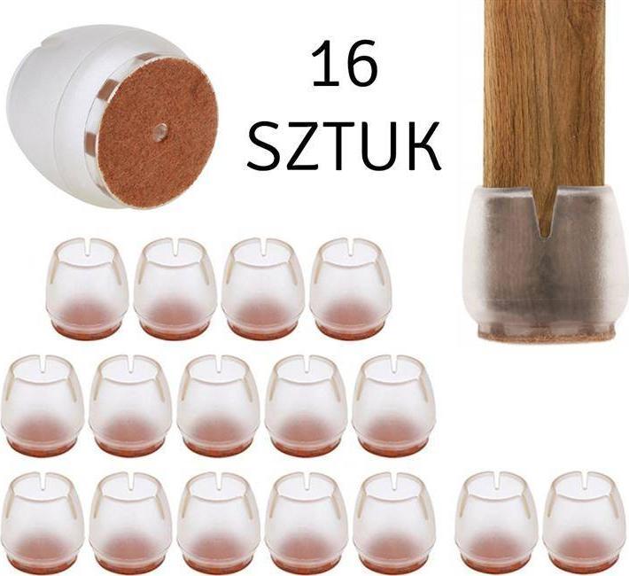 Aptel PODKŁADKI ANTYPOŚLIZGOWE POD MEBLE SILIKONOWE 16szt 12do16mm AG562F