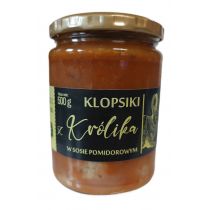 Króliki Amciu Klopsiki z królika w sosie pomidorowym 500 g