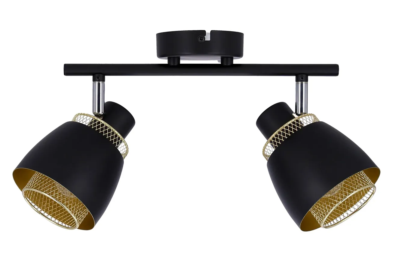 Czarna podwójna lampa sufitowa w stylu loft - 3X D186 R9-G49