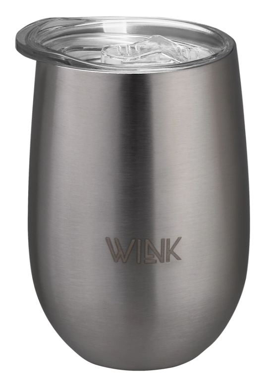 TUMBLER SILVER MATTE WINK 350ml