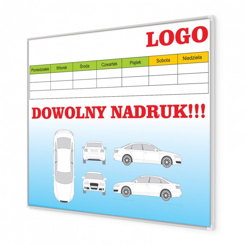 Tablica magnetyczna suchościeralna z własnym nadrukiem 120x200cm