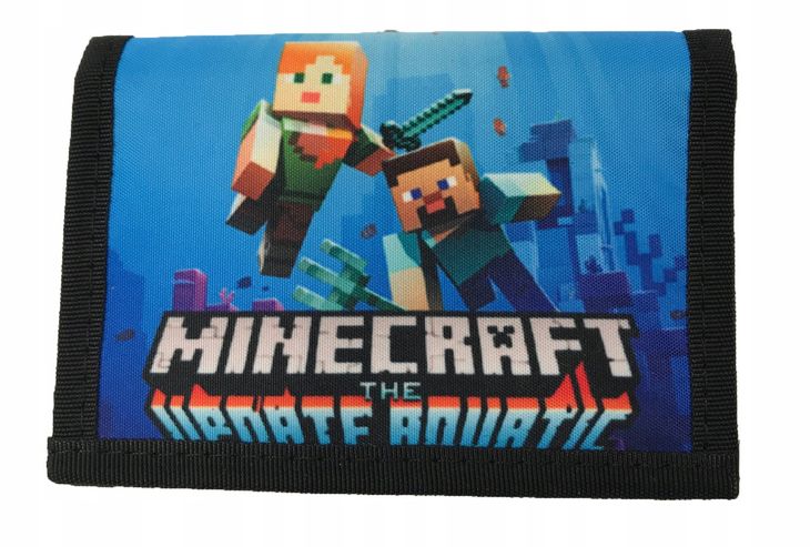 portfel Minecraft portfelik rozkładany wzór M3