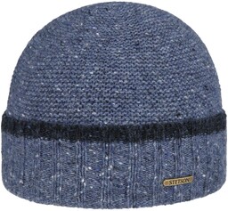 Czapka z Mankietem Donegal Wool by Stetson, niebieski, One Size