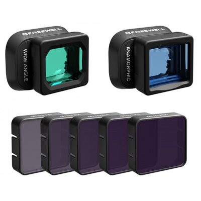 Zestaw 7 filtrów FREEWELL do DJI Mini 4 Pro - szerokokątny, anamorficzny, 5x ND