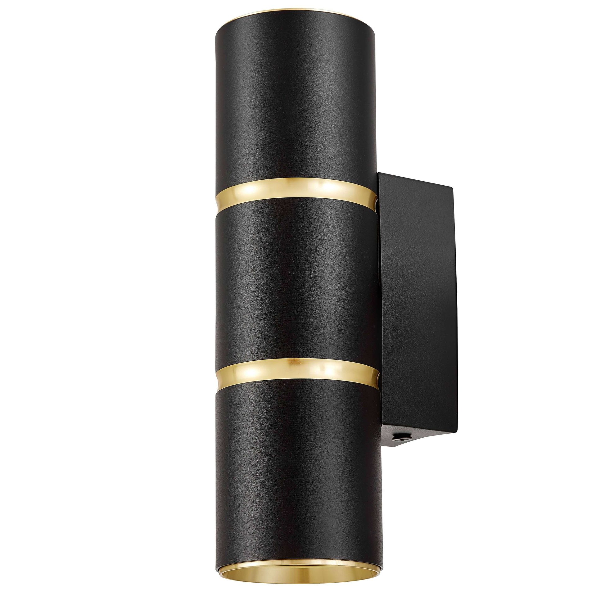 LAMPA ŚCIENNA KINKIET NOWOCZESNY CZARNO-ZŁOTY ASTI W2