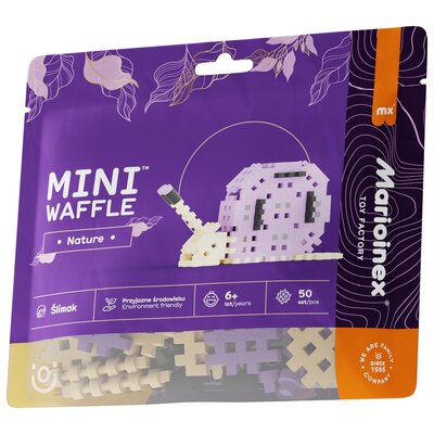 Marioinex, Klocki Mini waffle Nature - Ślimak 50 elementów