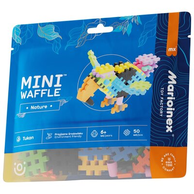 Marioinex, Klocki Mini Waffle Nature - Tukan 50 elementów