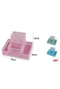 Organizer na biurko siatkowy metal 15x10cm MIX