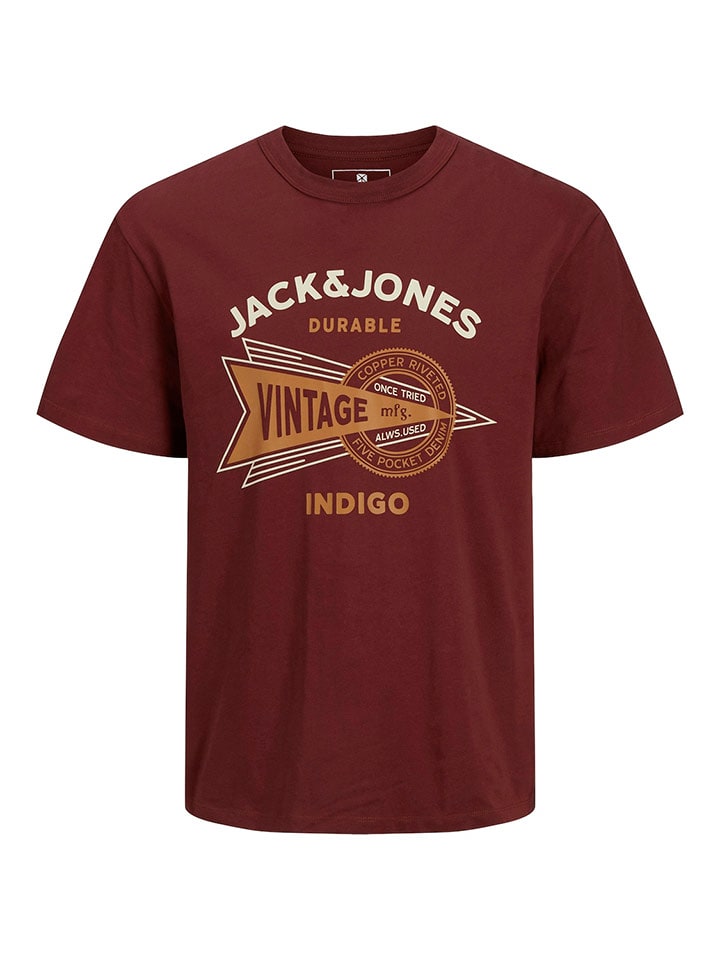 Jack & Jones Koszulka w kolorze bordowym