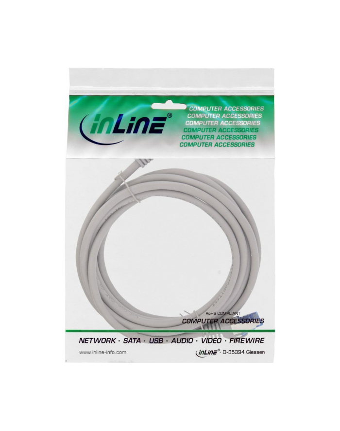 Inline Patch Cat.6A, S/FTP, TPE flexible, szary 40m 74840 74840