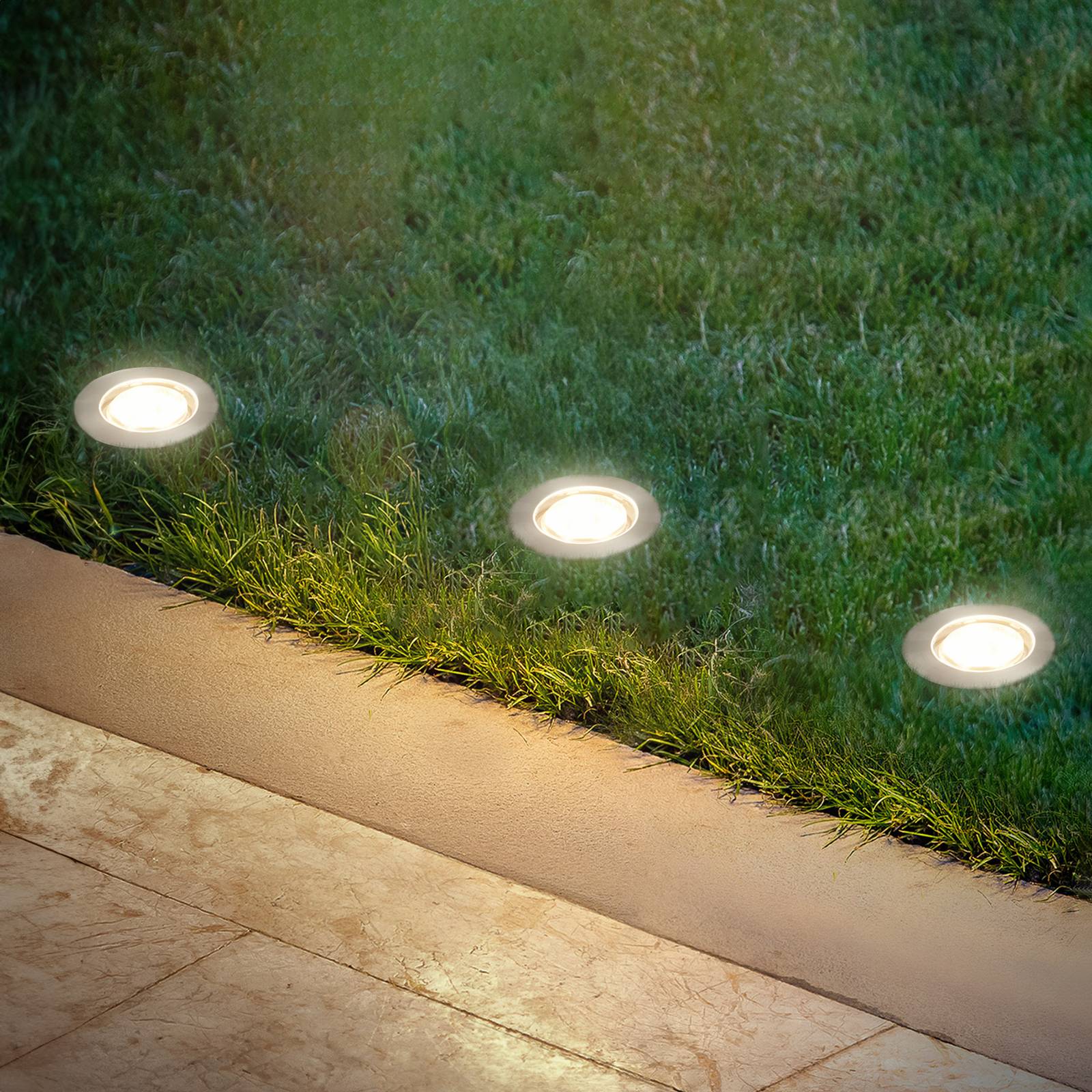 Briloner Spot wpuszczany LED 3915032 IP67 12V 3x przedłużka 4,5cm stal nierdzewna