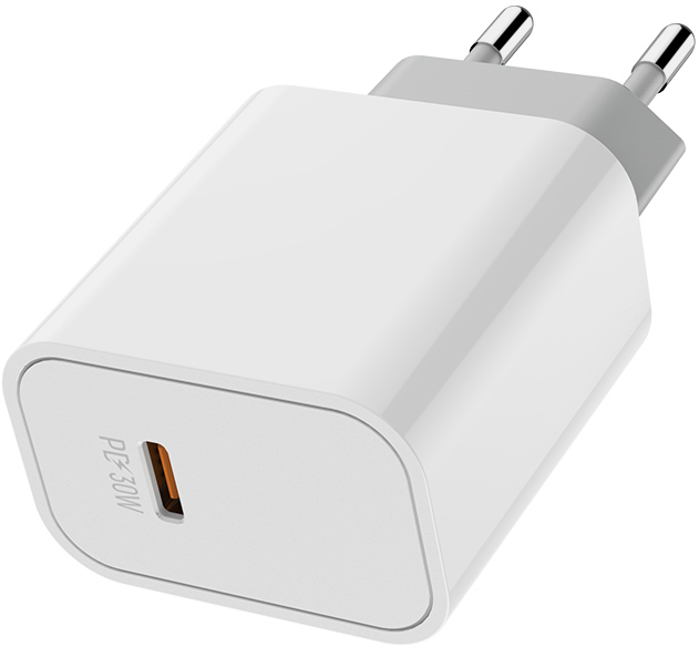 Ładowarka sieciowa ColorWay Power Delivery Port PPS USB Type-C 30W White (CW-CHS038PD-WT)