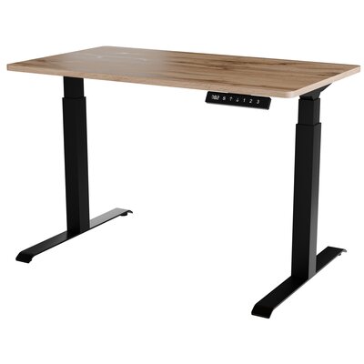 Biurko z elektryczną regulacją wysokości MOON 121x67x72-120 czarny/wotan