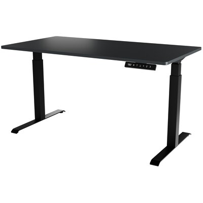 Biurko z elektryczną regulacją wysokości MOON LONG 150x80x72-120 czarny/antracyt