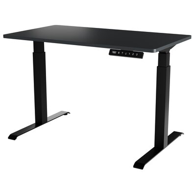 Biurko z elektryczną regulacją wysokości MOON 121x67x72-120 czarny/antracyt