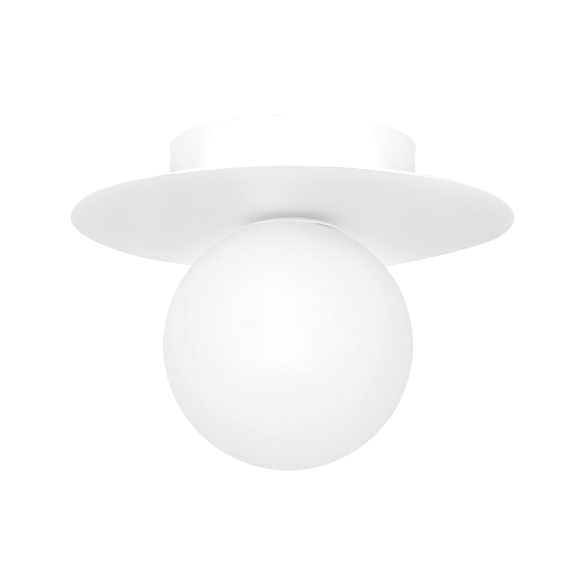 Lampa sufitowa, plafon z białym kloszem K-5432 z serii ROBIN