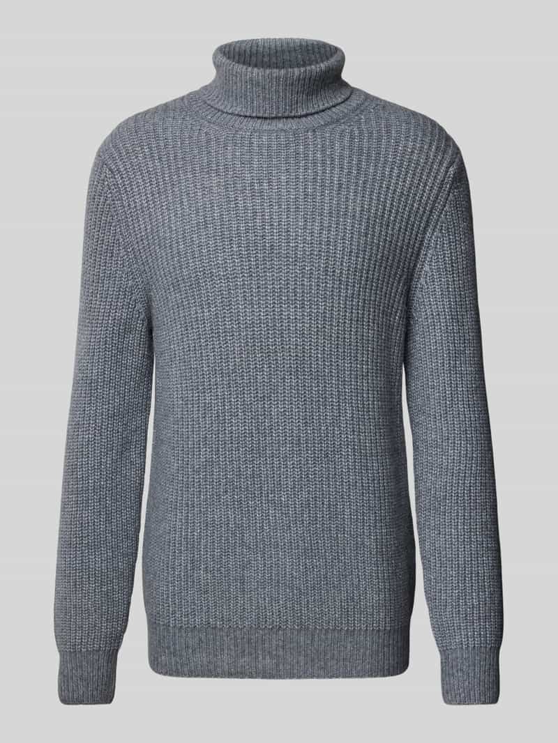 Sweter z dzianiny z golfem model ‘ROLLI’