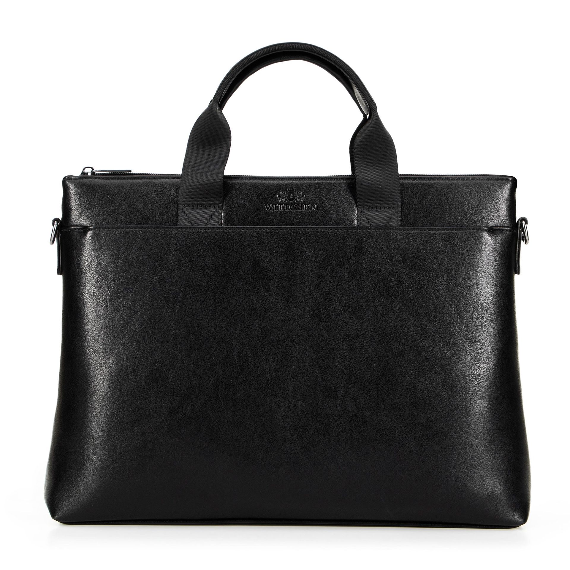 Torba na laptopa 15,6'' z ekoskóry czarna